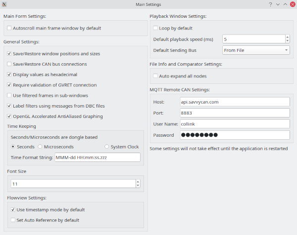Preference Window