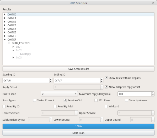 UDS Scan Window
